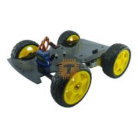 Optimus bare 2WD servo steering robot chassis black